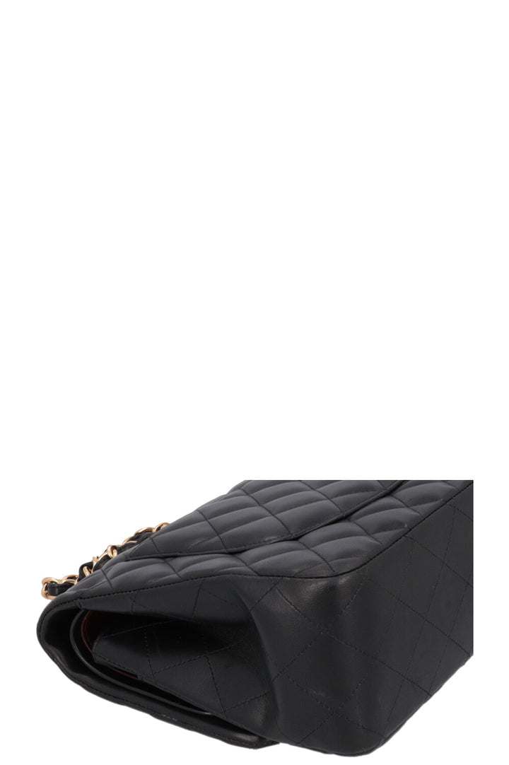 CHANEL Jumbo Double Flap Crossbody Bag Lambskin Black