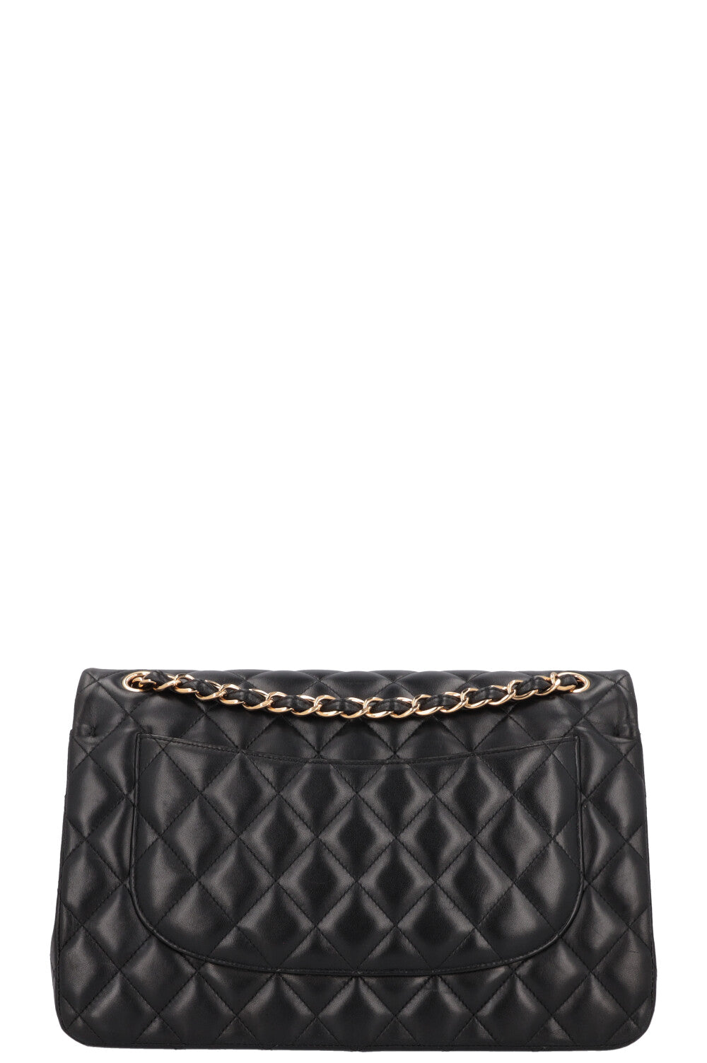 CHANEL Jumbo Double Flap Crossbody Bag Lambskin Black