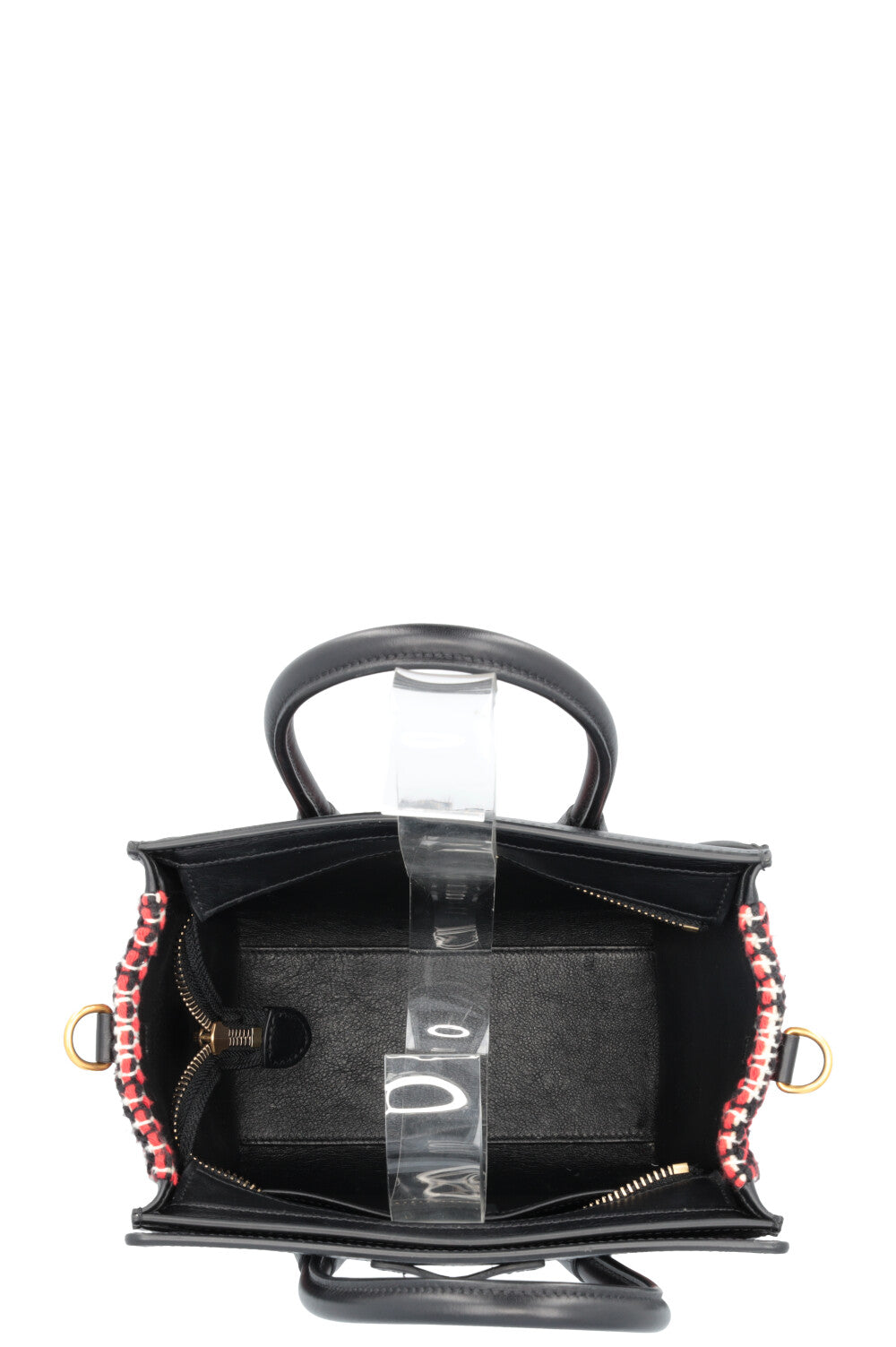 CÉLINE Luggage Nano Knit Black Red