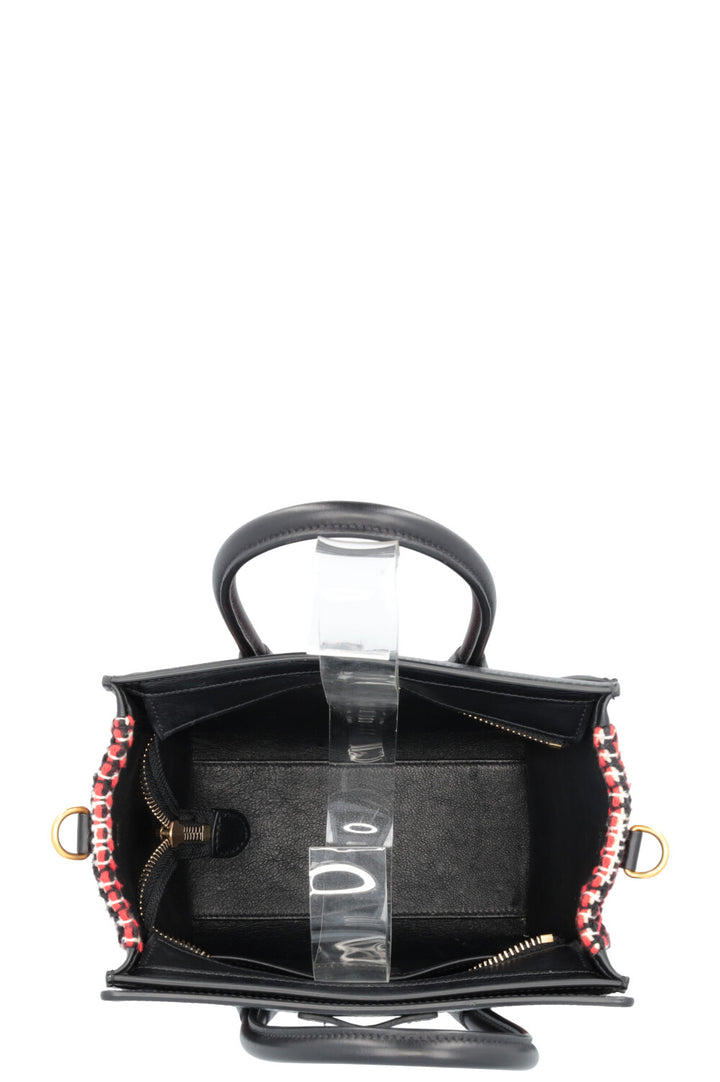 CÉLINE Luggage Nano Knit Black Red