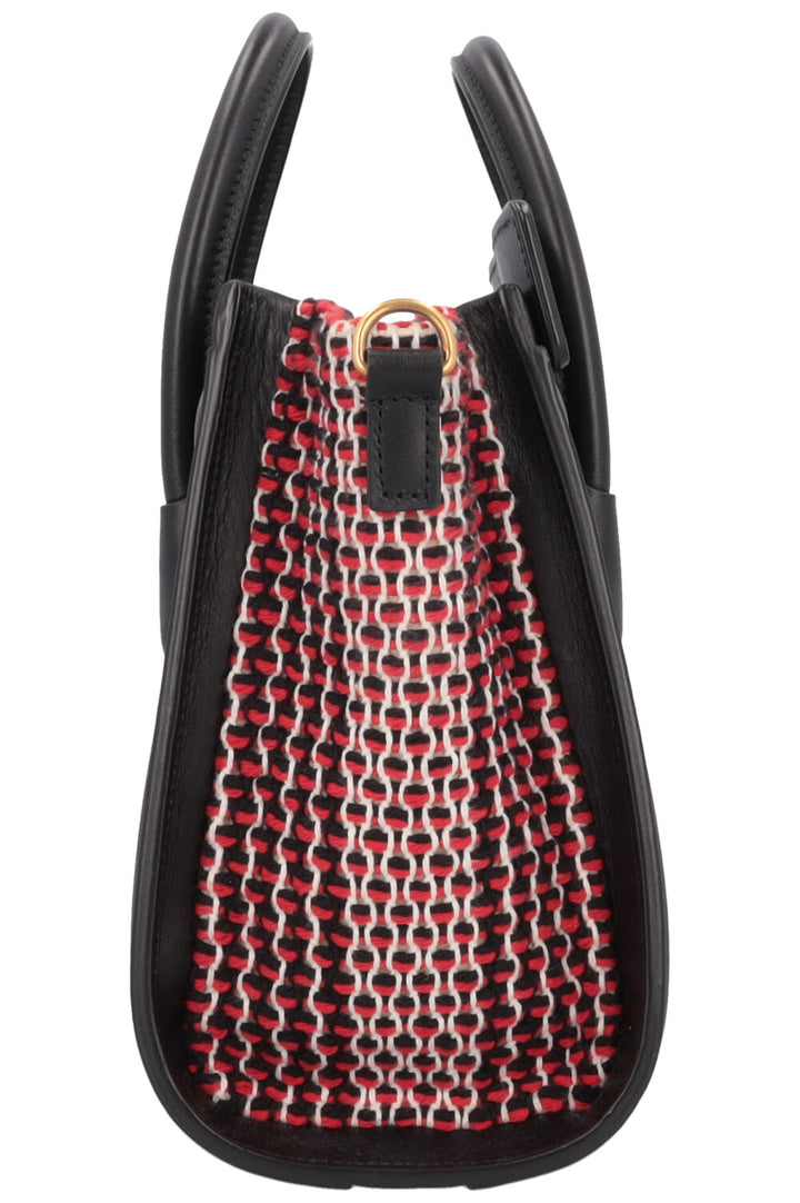 CÉLINE Luggage Nano Knit Black Red