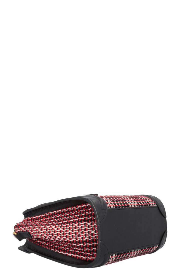 CÉLINE Luggage Nano Knit Black Red