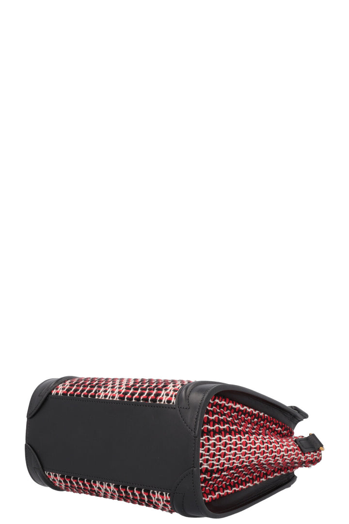 CÉLINE Luggage Nano Knit Black Red
