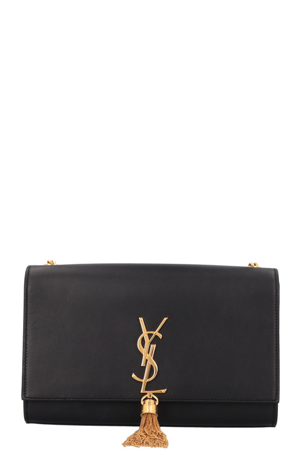 SAINT LAURENT Medium Kate Tassel Leather Black Gold