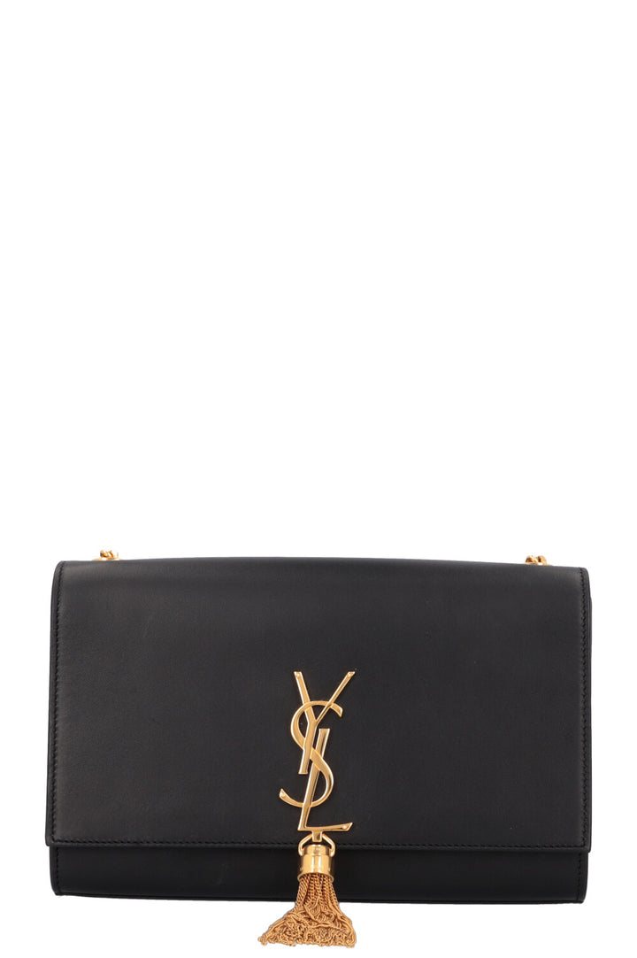 SAINT LAURENT Medium Kate Tassel Leather Black Gold