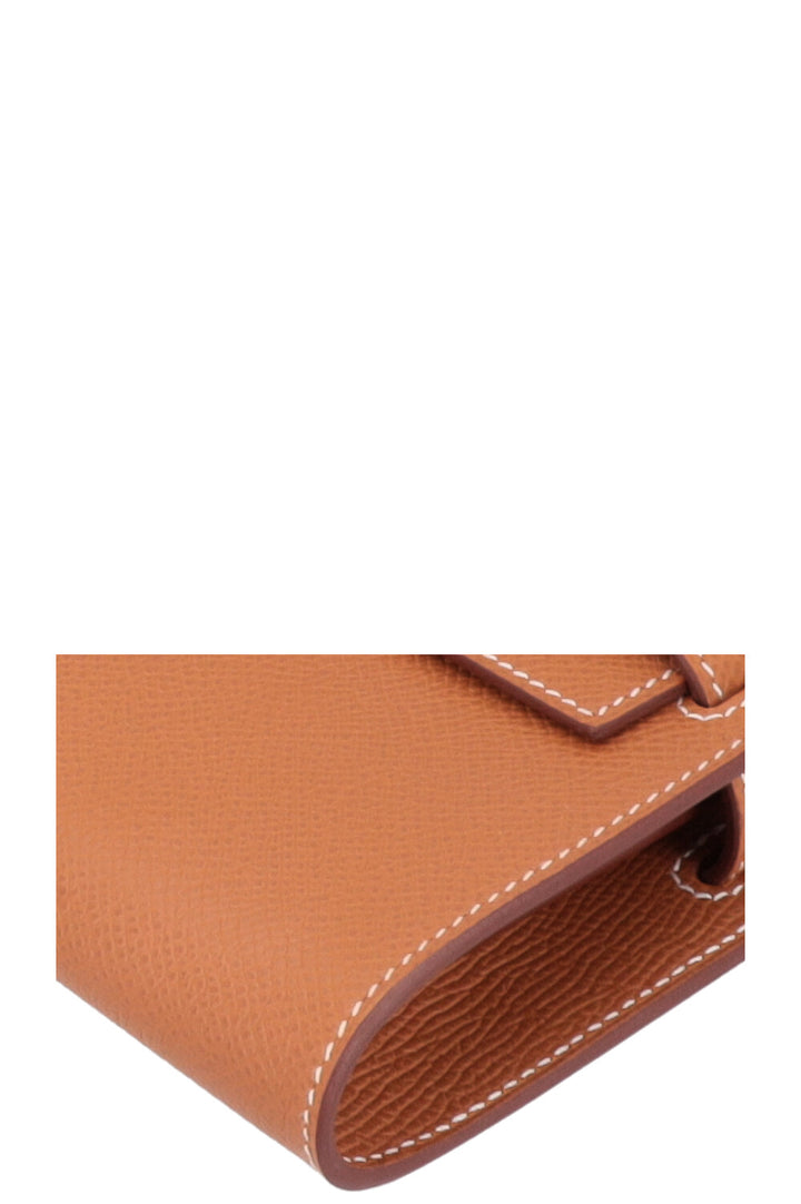 HERMÈS Kelly To Go Wallet Clemence Gold