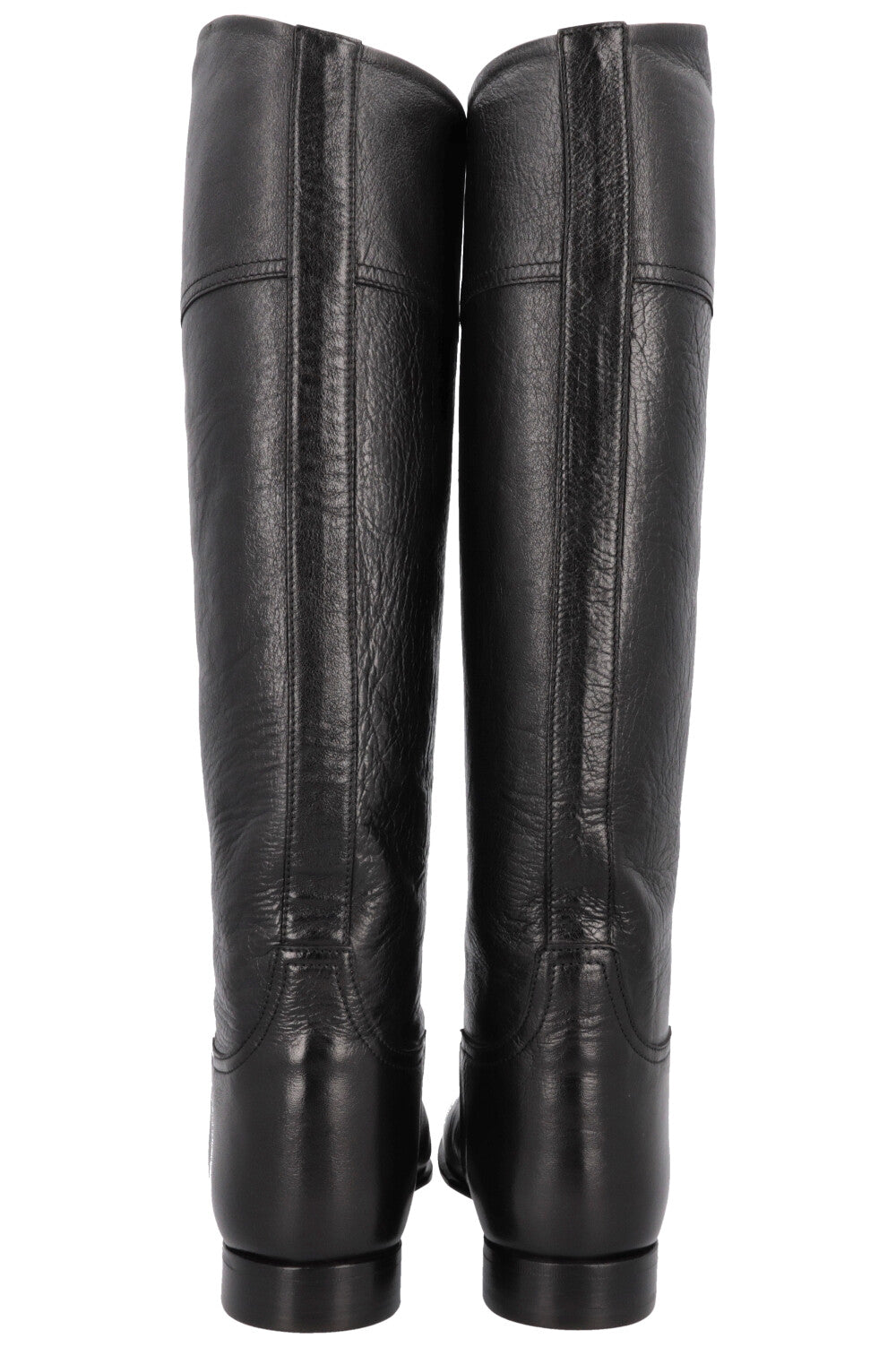 HERMÈS Knee High Boots Black Leather