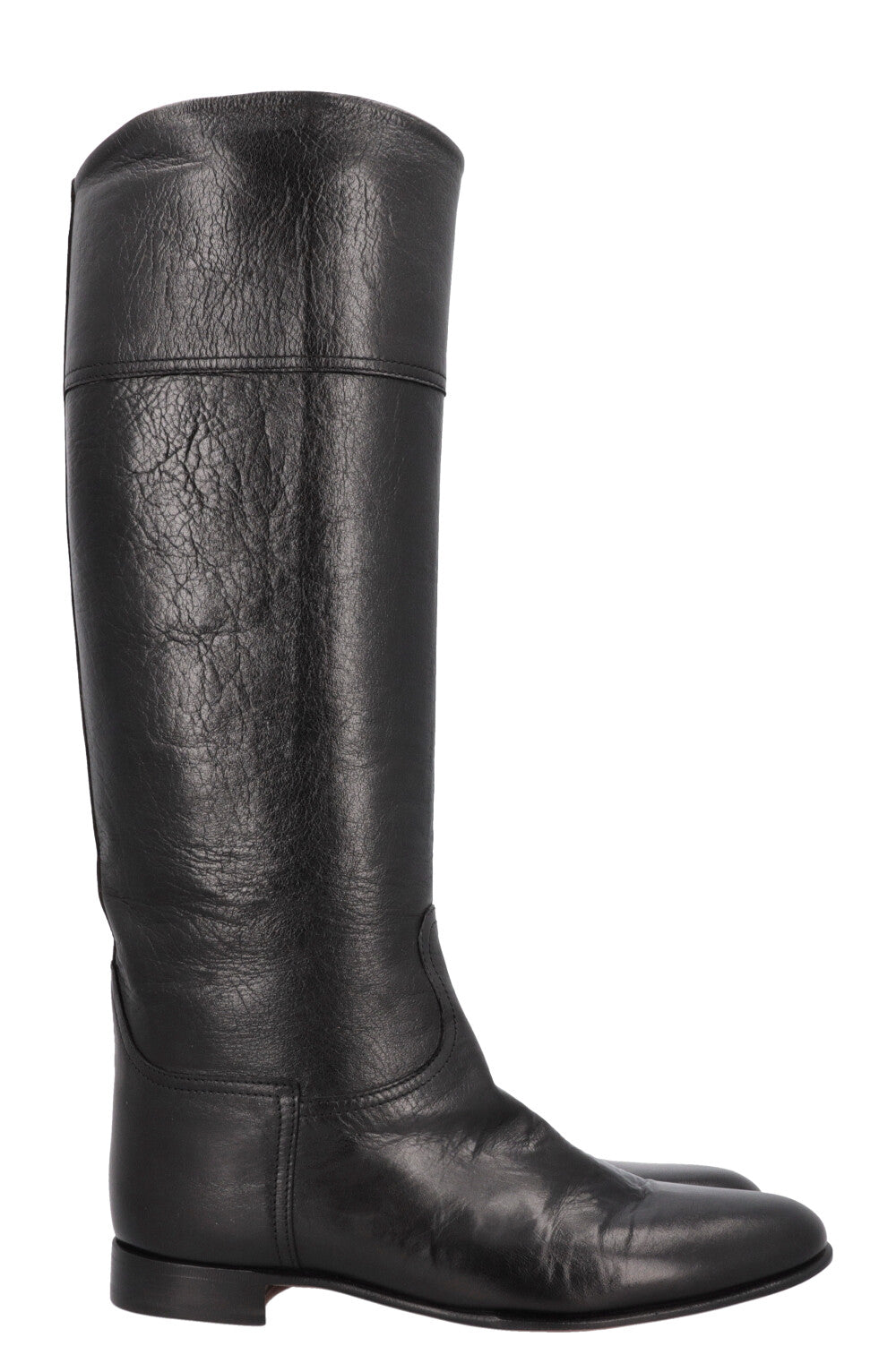 HERMÈS Knee High Boots Black Leather
