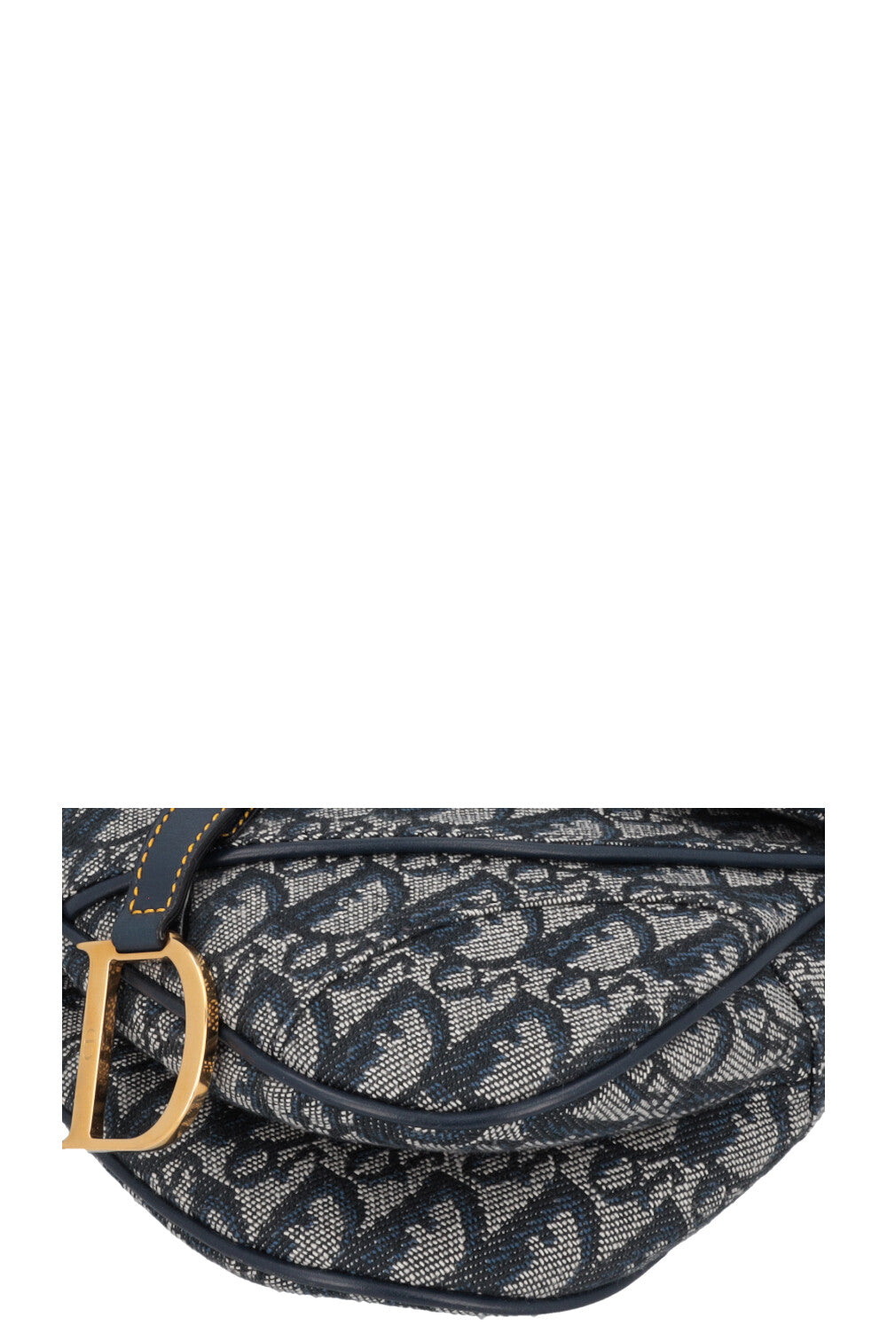 CHRISTIAN DIOR 2000 Double Saddle Bag Oblique Blue