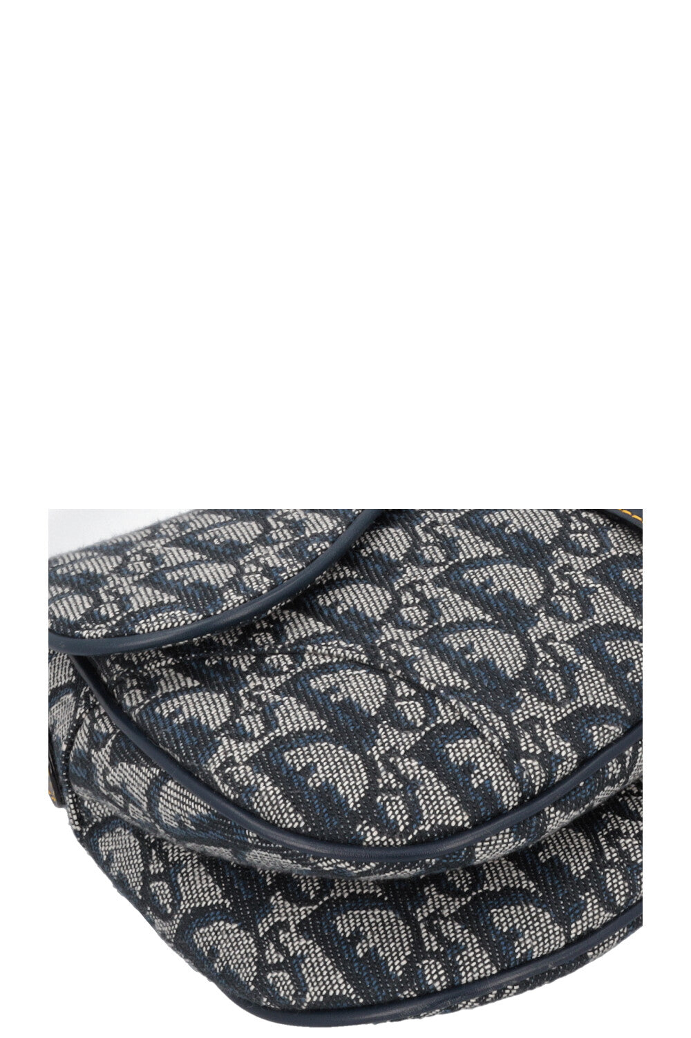 CHRISTIAN DIOR 2000 Double Saddle Bag Oblique Blue