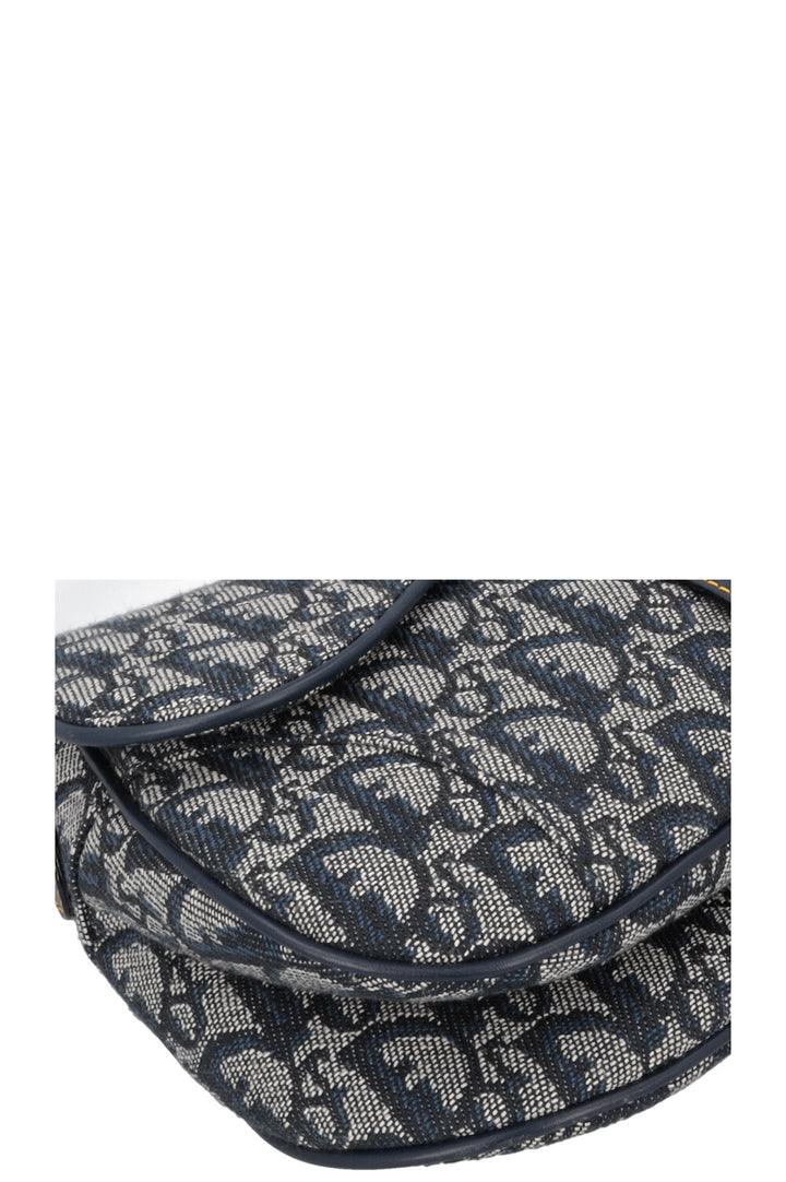 CHRISTIAN DIOR 2000 Double Saddle Bag Oblique Blue