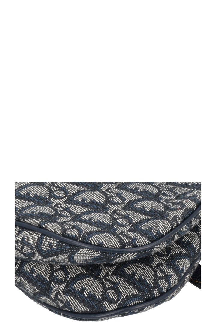 CHRISTIAN DIOR 2000 Double Saddle Bag Oblique Blue
