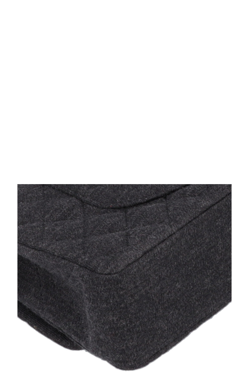 CHANEL Small Double Flap Jersey Dark Grey