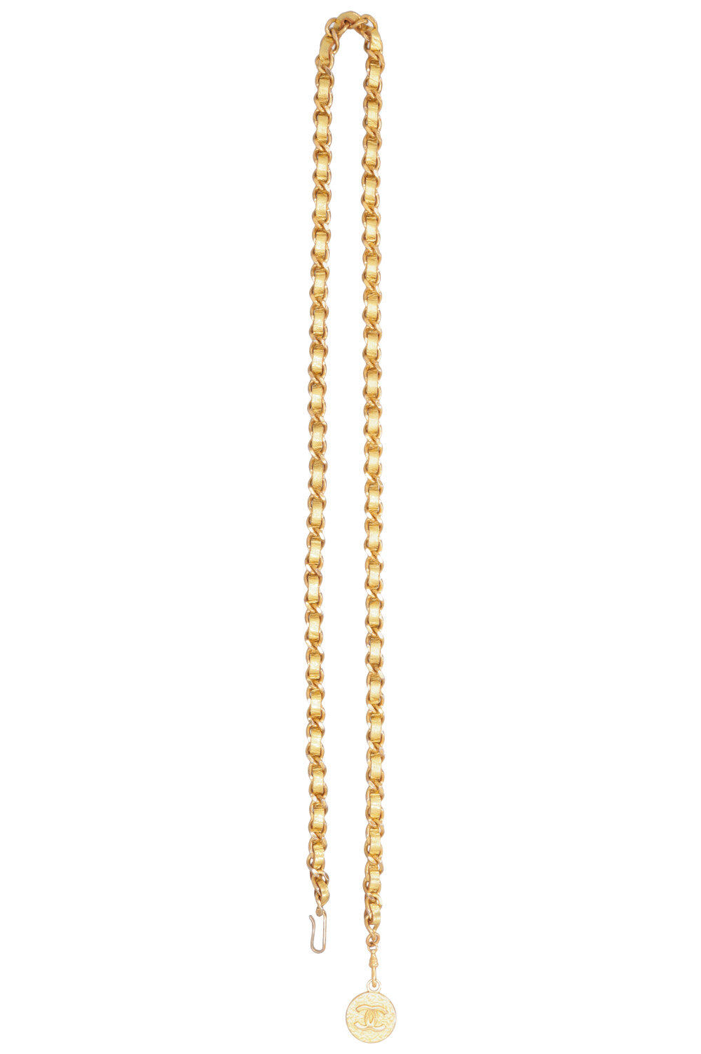 CHANEL 1982 Medallion Chain Belt Gold