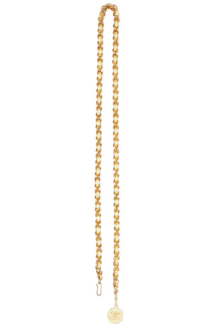 CHANEL 1982 Medallion Chain Belt Gold