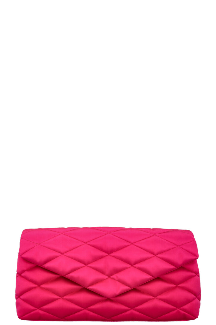 SAINT LAURENT Sade Enveloppe Clutch Pink