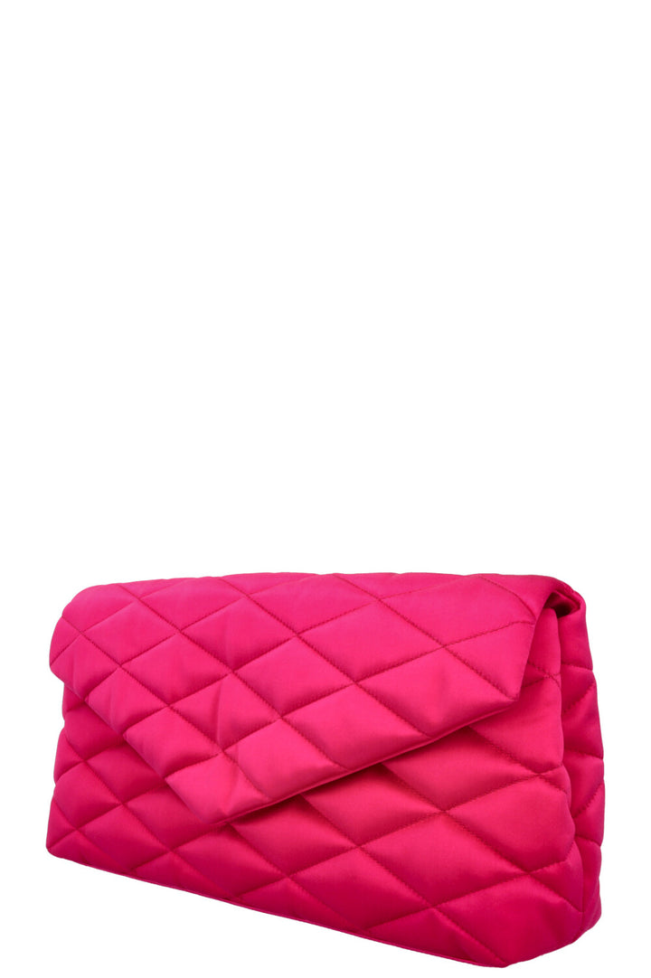 SAINT LAURENT Sade Enveloppe Clutch Pink