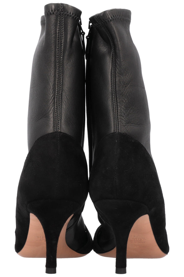 VALENTINO Bottes Détails Cristaux Cuir Noir