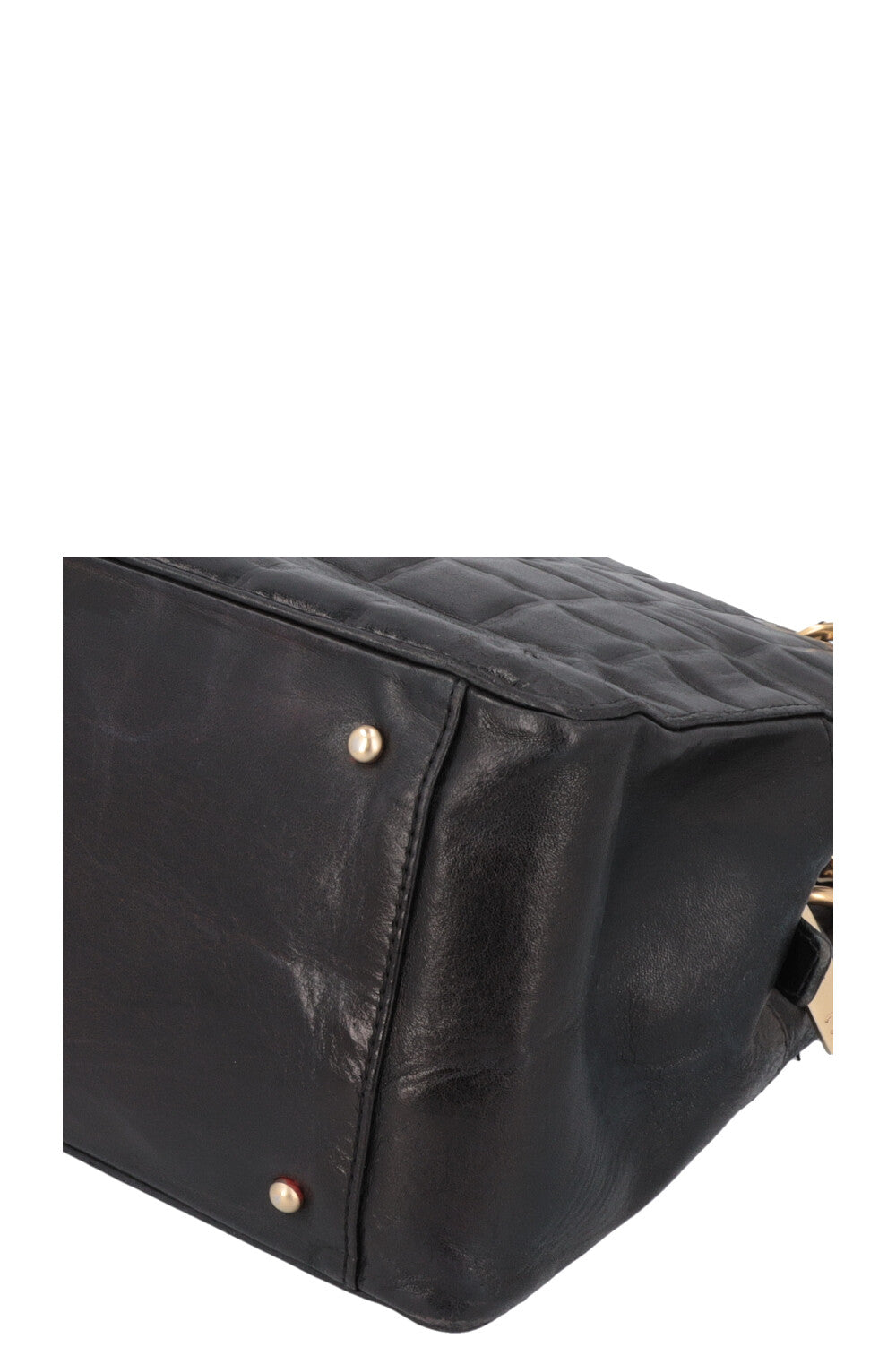 CHANEL Chocolate Bar Bag Leather Black