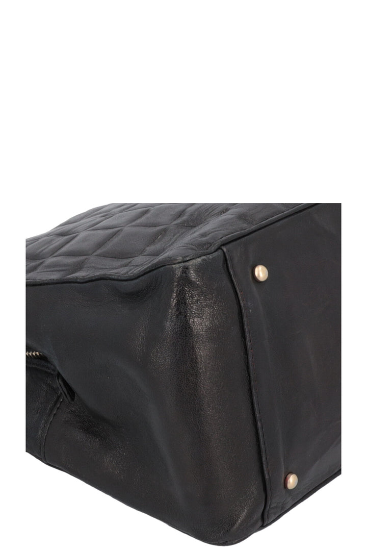 CHANEL Chocolate Bar Bag Leather Black