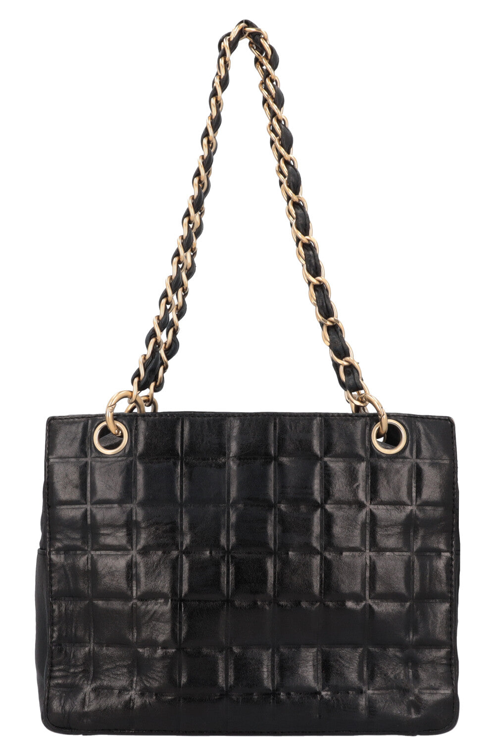 CHANEL Chocolate Bar Bag Leather Black
