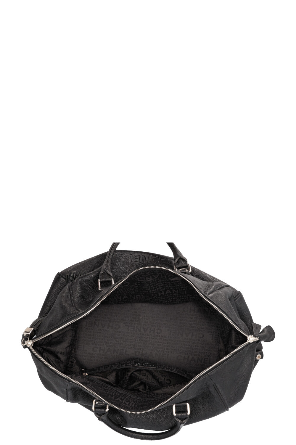 CHANEL Lax Tassel Bag Leather Black