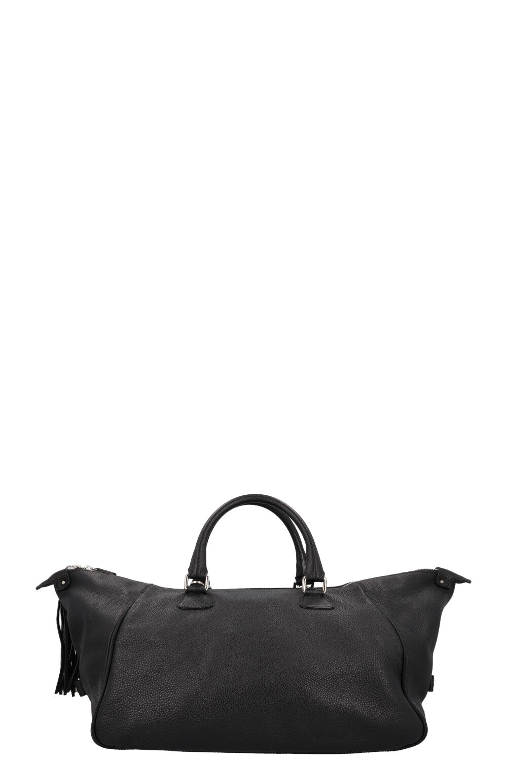 CHANEL Lax Tassel Bag Leather Black