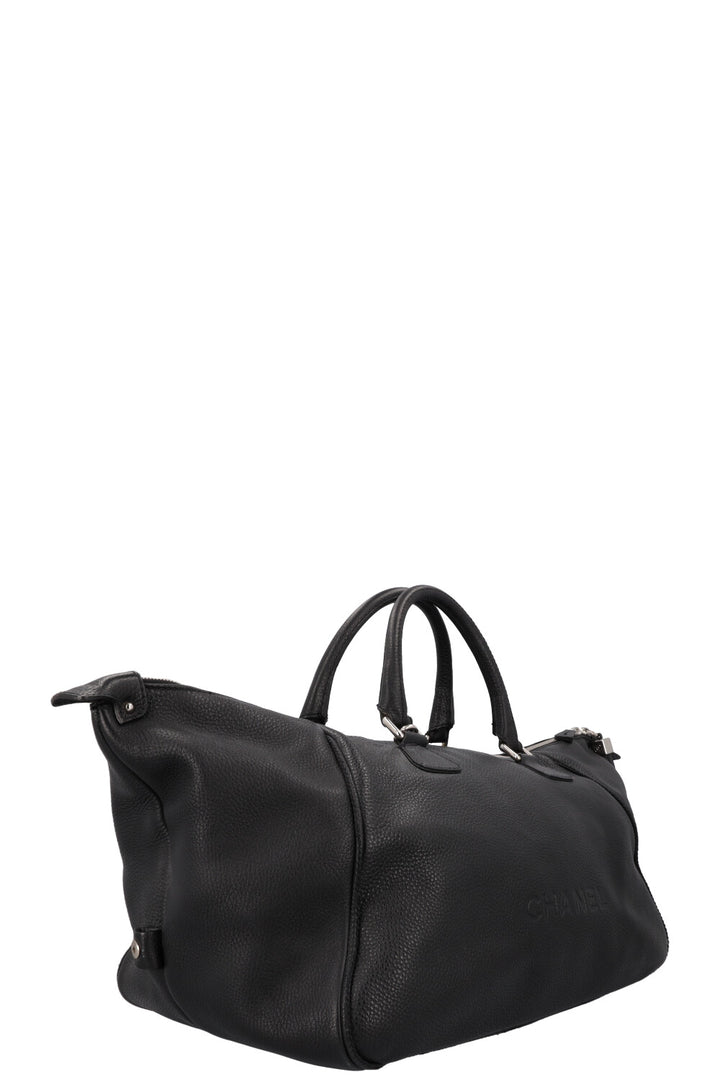 CHANEL Lax Tassel Bag Leather Black