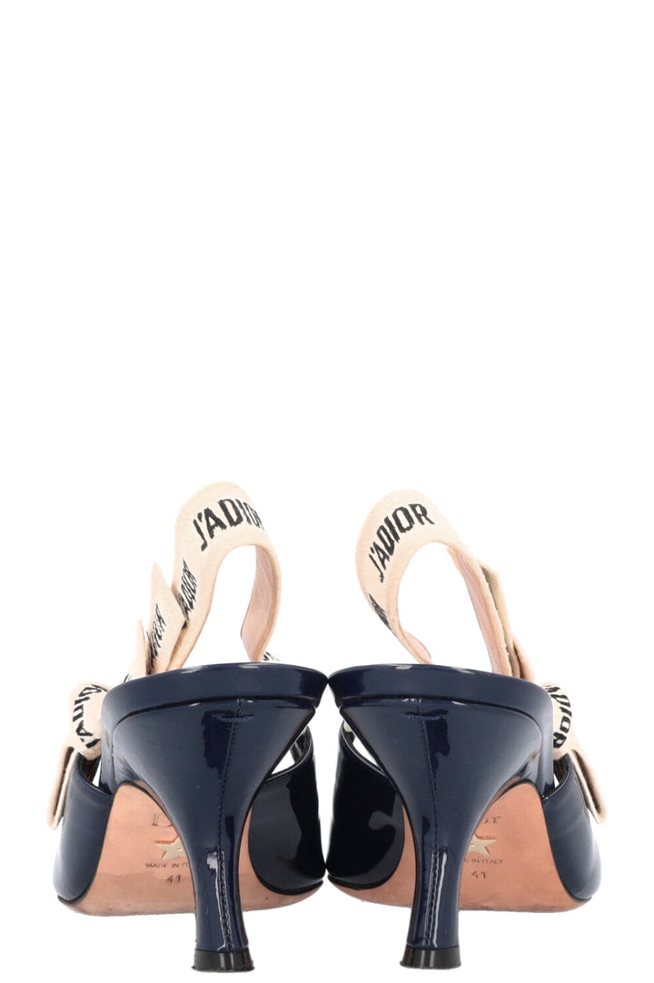 CHRISTIAN DIOR J'Adior Kittenheels Patent Blue