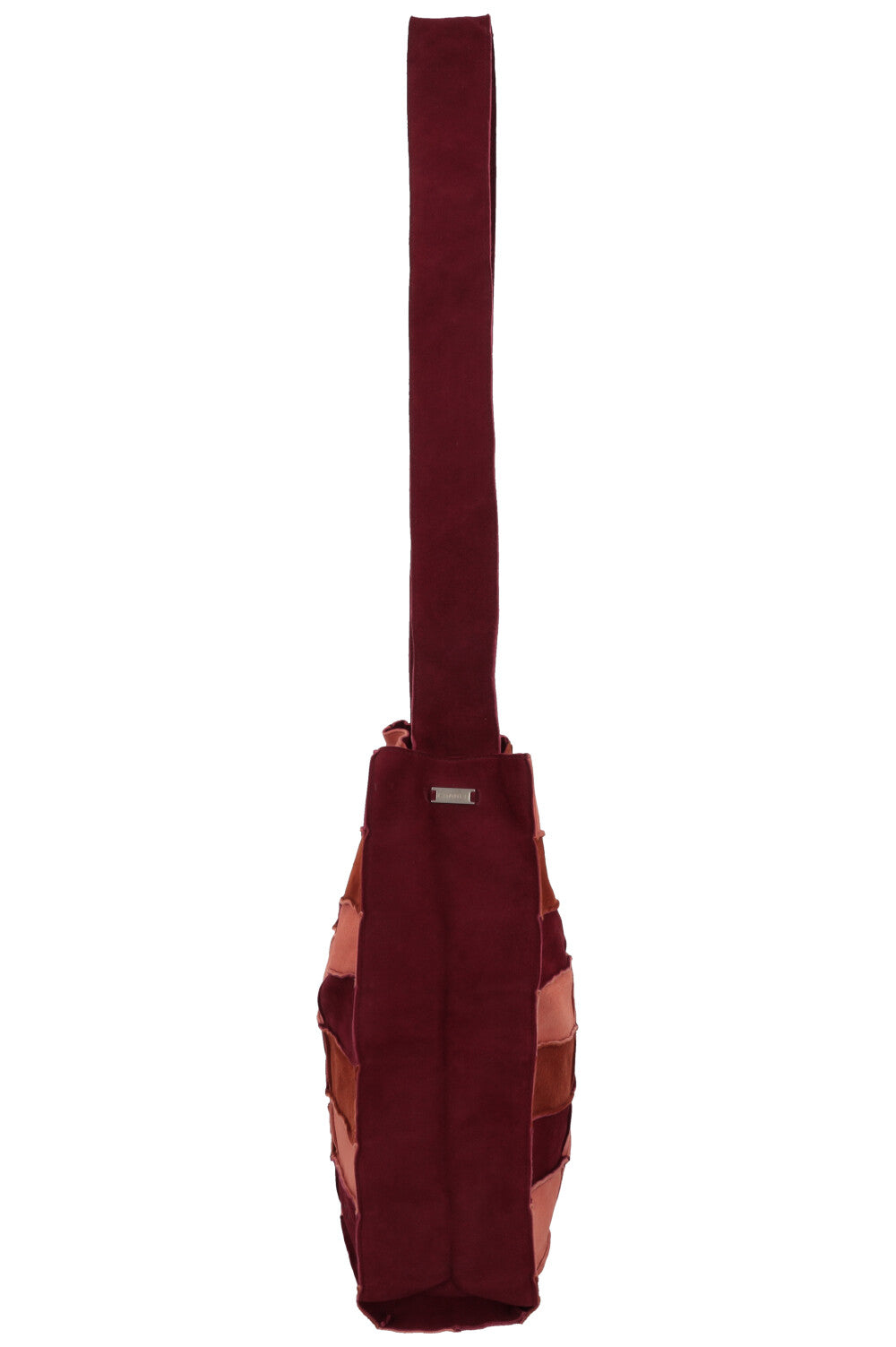 CHANEL Patchwork Tote Bag Suede Brown Bordeaux