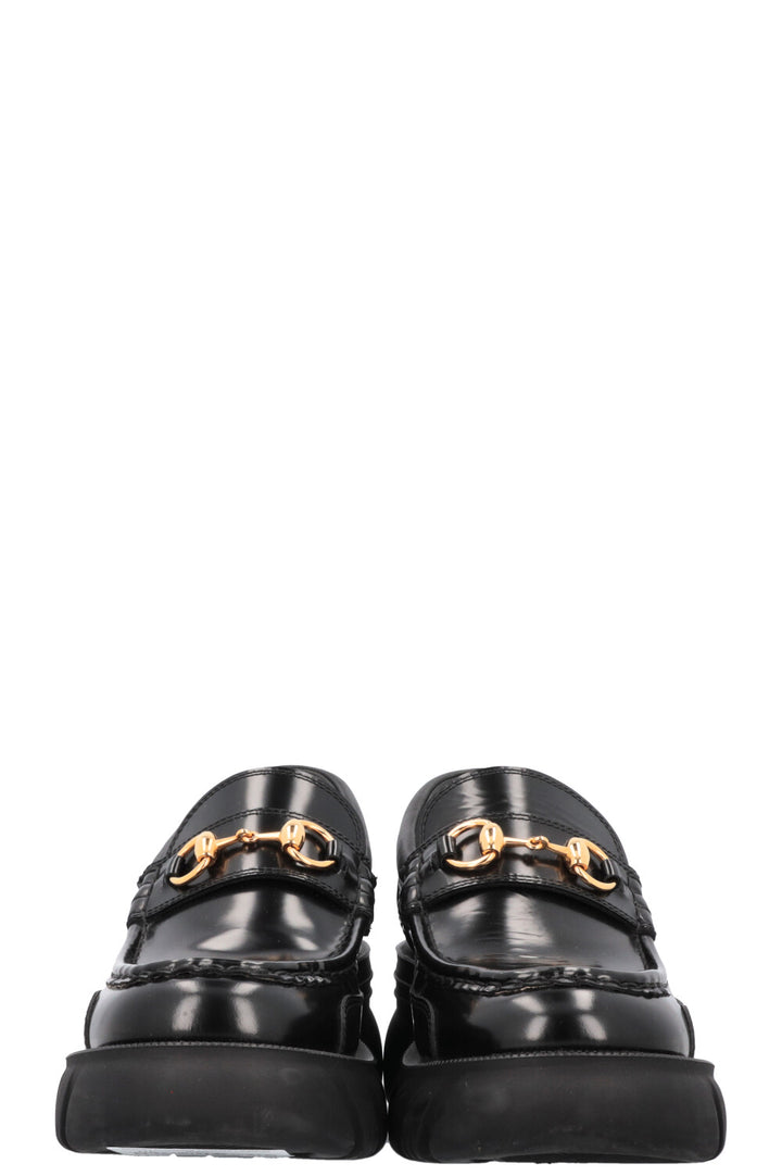 GUCCI Horsebit Loafers Leather Black