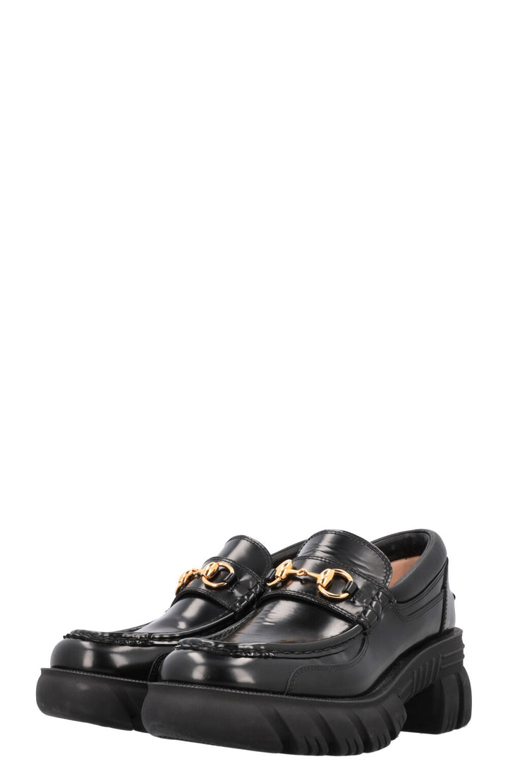 GUCCI Horsebit Loafers Leather Black