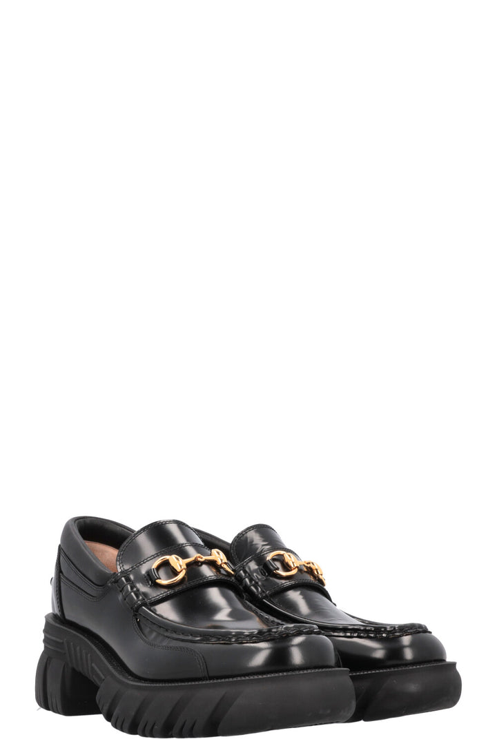 GUCCI Horsebit Loafers Leather Black