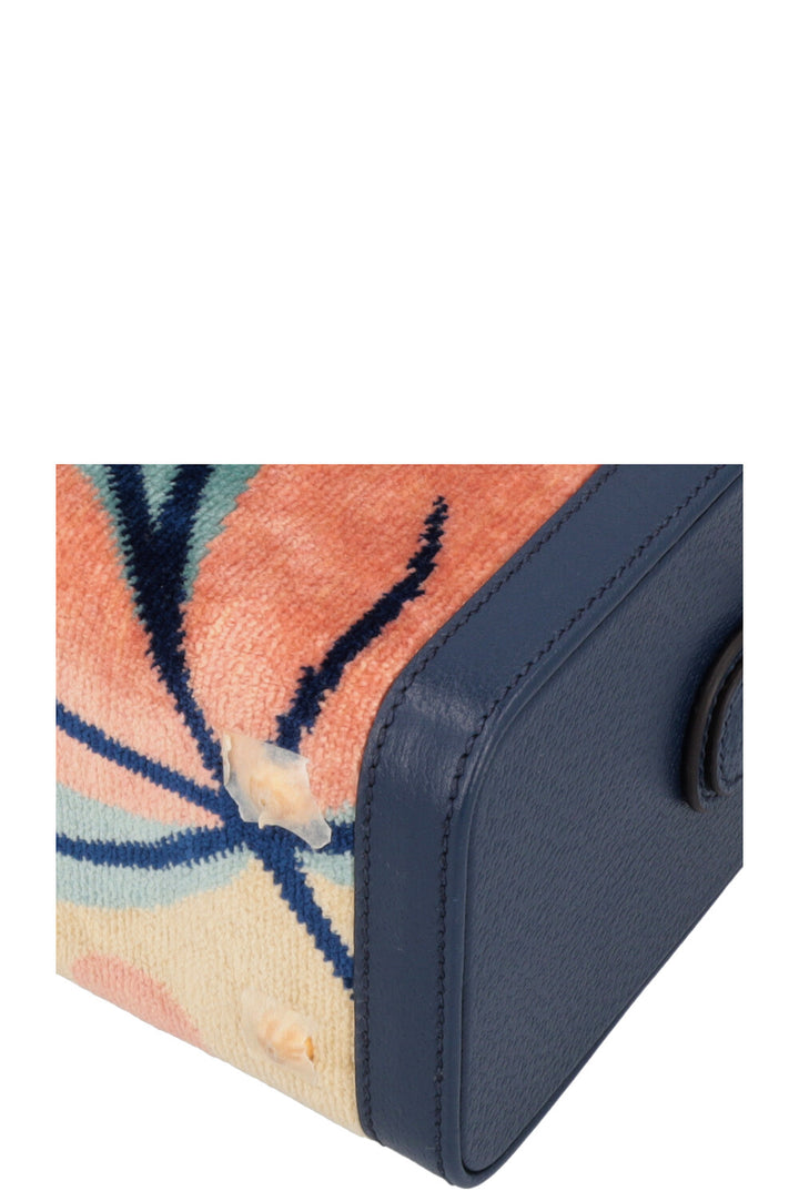 GUCCI Savoy Vanity Case Bag Navy Beige