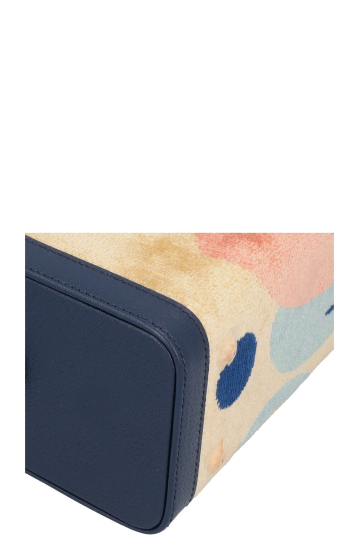 GUCCI Savoy Vanity Case Bag Navy Beige