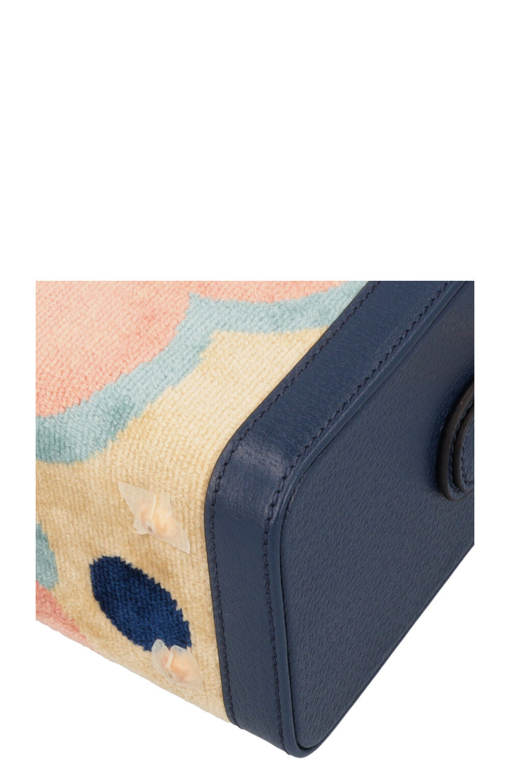 GUCCI Savoy Vanity Case Bag Navy Beige