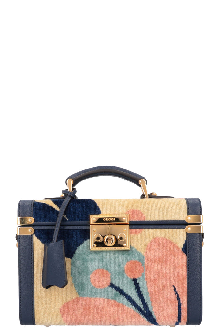 GUCCI Savoy Vanity Case Bag Navy Beige