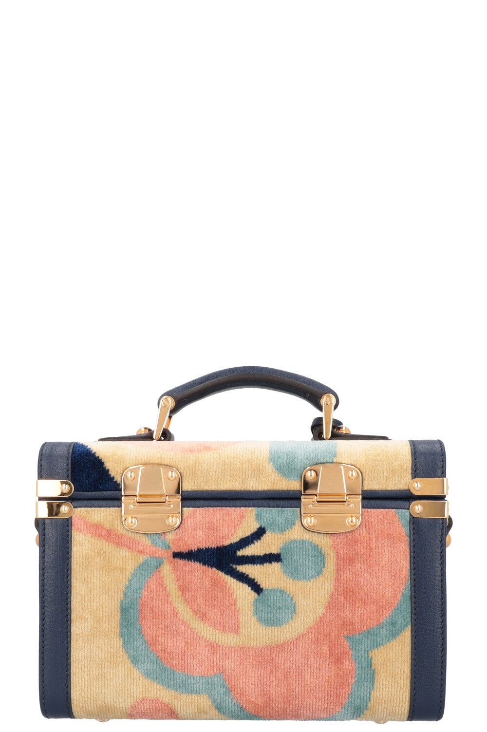 GUCCI Savoy Vanity Case Bag Navy Beige