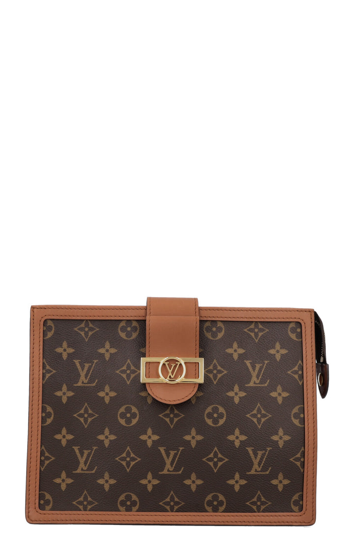 LOUIS VUITTON Reverse Dauphine Clutch MNG Canvas