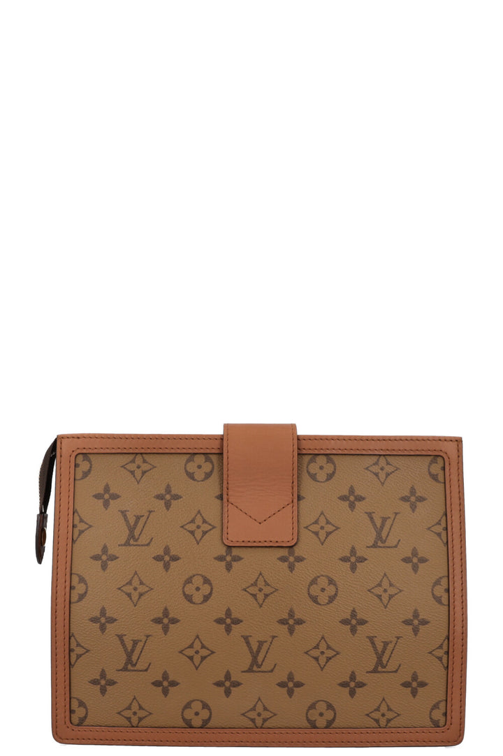 LOUIS VUITTON Reverse Dauphine Clutch MNG Canvas