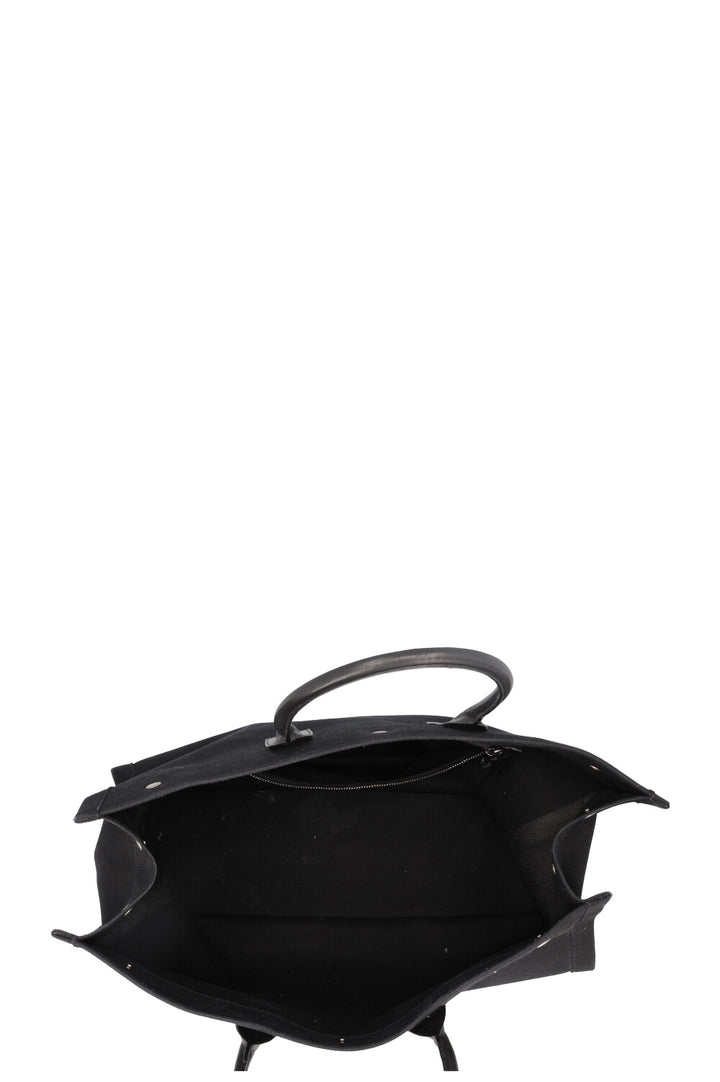 SAINT LAURENT Rive Gauche Tote Black Canvas