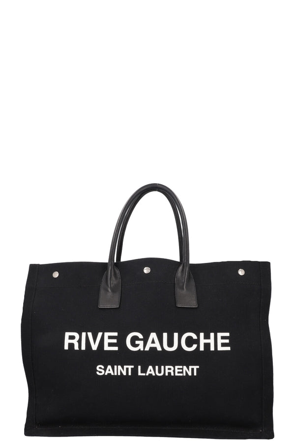 SAINT LAURENT Rive Gauche Tote Black Canvas