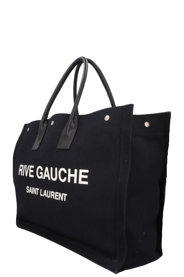 SAINT LAURENT Rive Gauche Tote Black Canvas