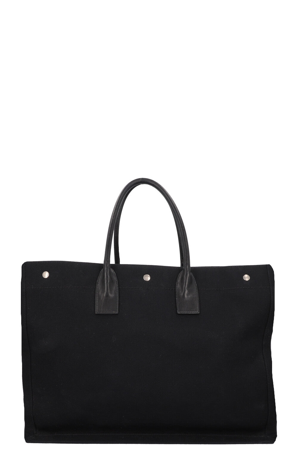 SAINT LAURENT Rive Gauche Tote Black Canvas