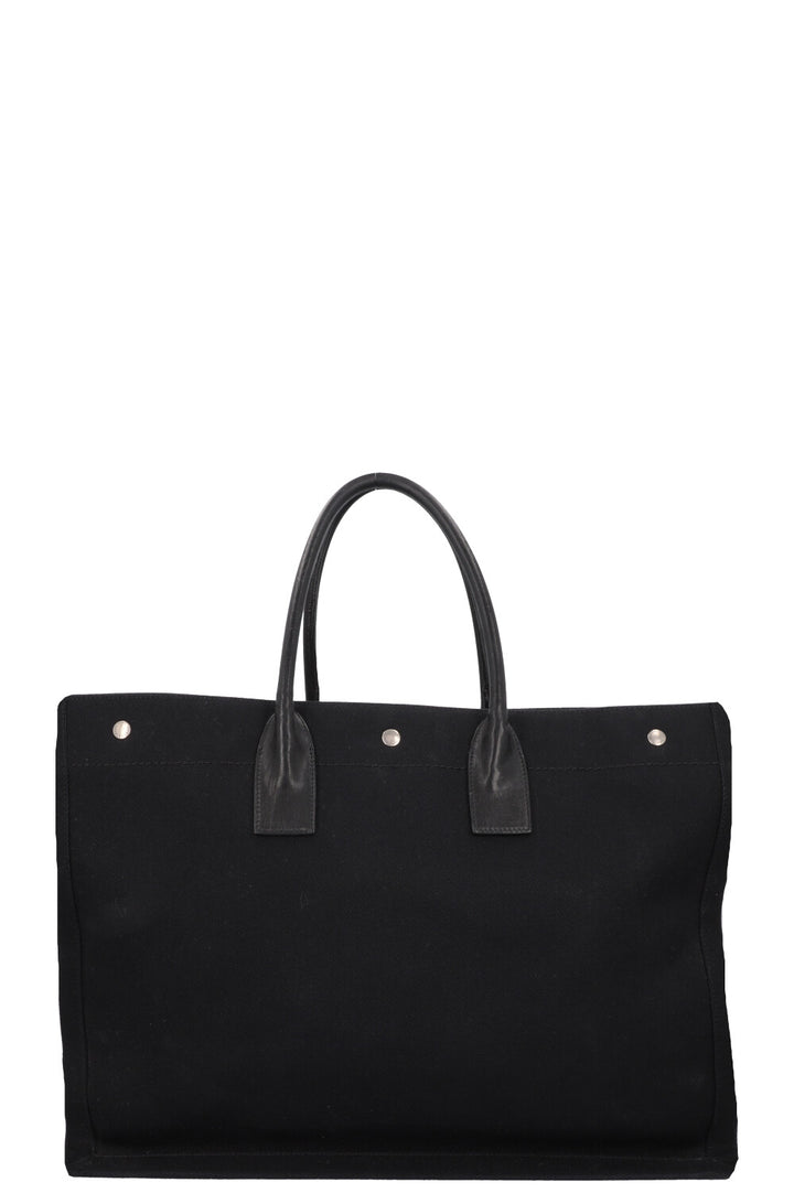 SAINT LAURENT Rive Gauche Tote Black Canvas