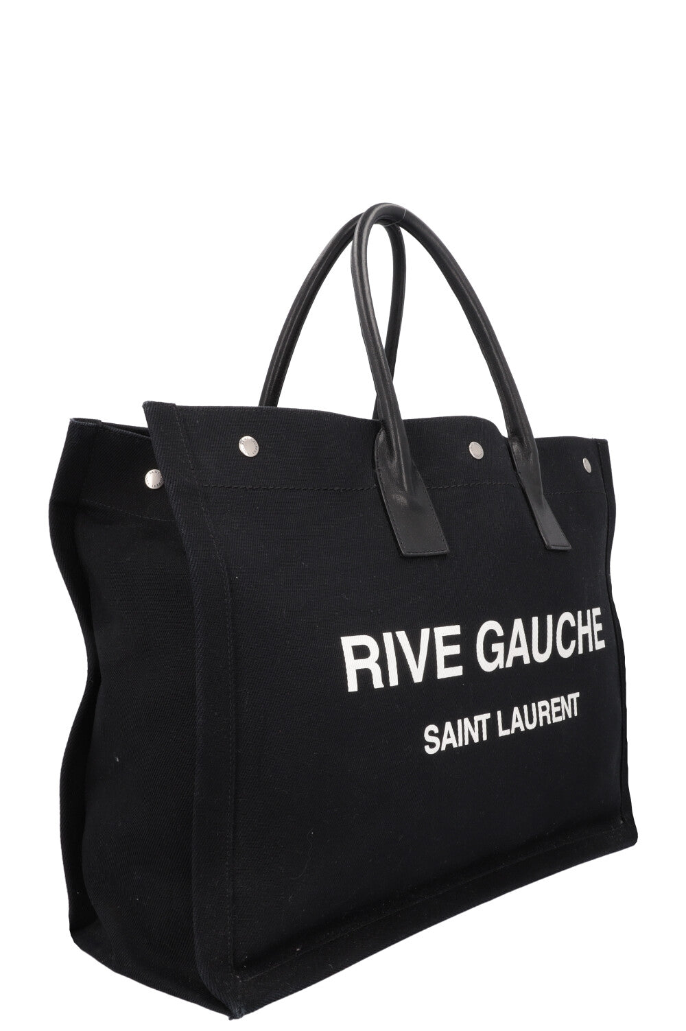 SAINT LAURENT Rive Gauche Tote Black Canvas
