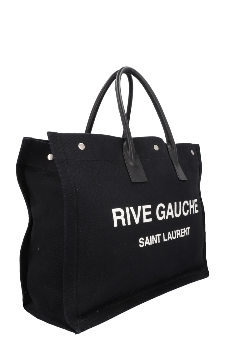 SAINT LAURENT Rive Gauche Tote Black Canvas