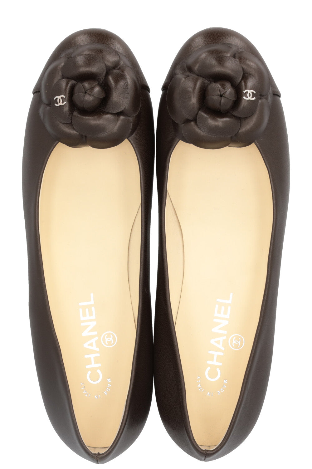 CHANEL Camellia Flats Leather Brown – REAWAKE