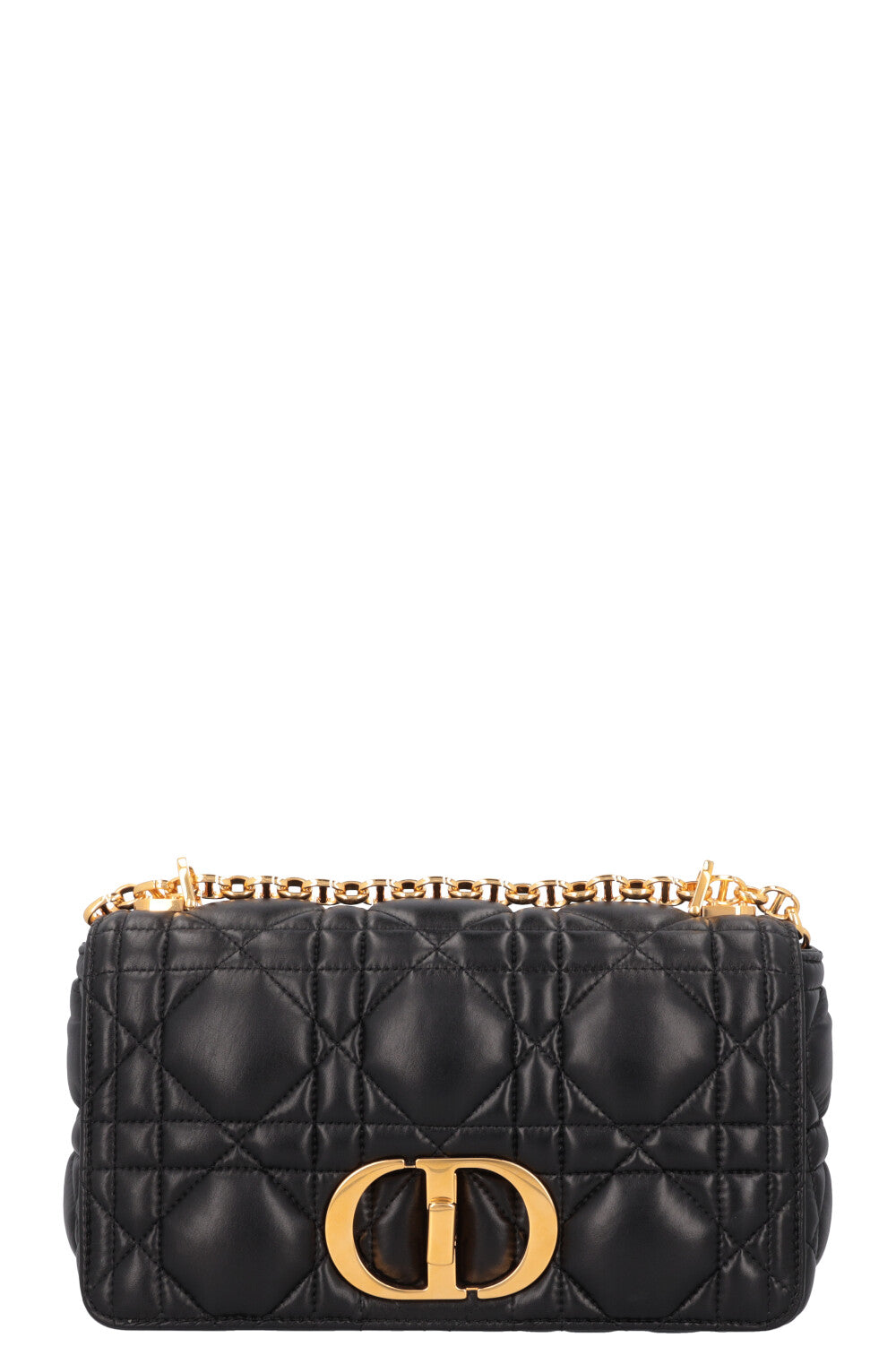 CHRISTIAN DIOR Caro Medium Crossbody Bag Cannage Black