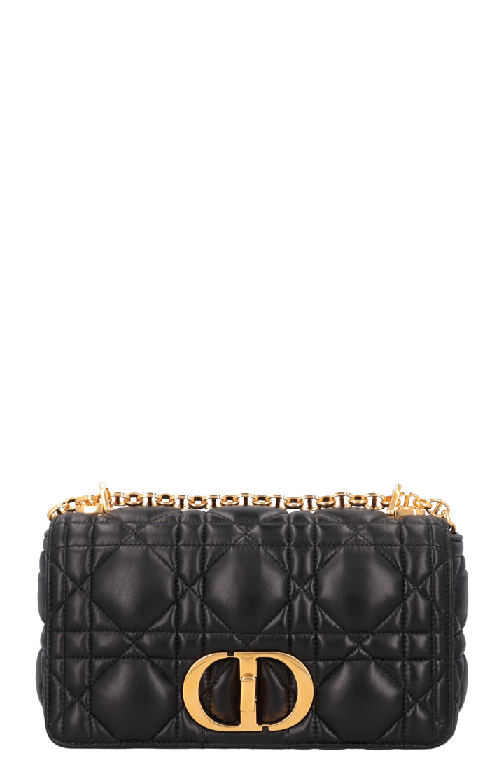CHRISTIAN DIOR Caro Medium Crossbody Bag Cannage Black